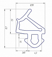 Уплотнительная резина для Veka (Германия), цвет: черный